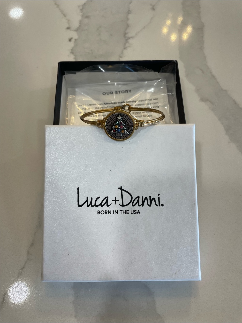 Luca + Danni Gold Bracelet with Multicolor Tree Accent